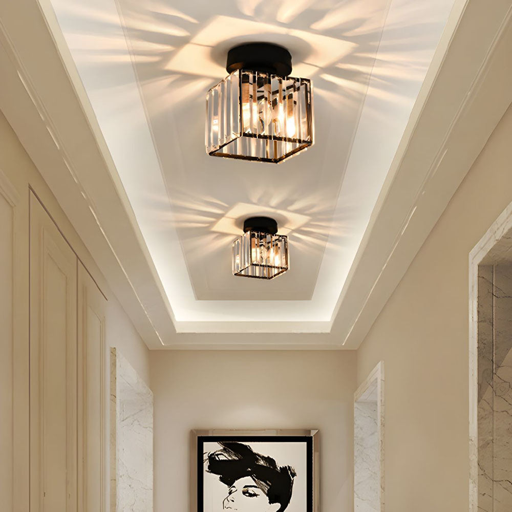 Luxe Kristallen Plafondlamp – Modern Design & Sprankelende Verlichting