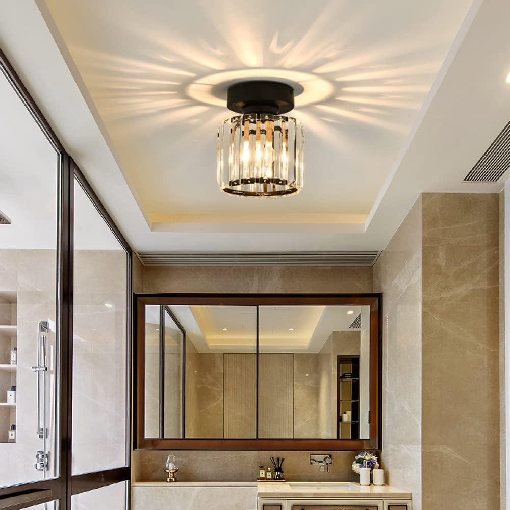 Luxe Kristallen Plafondlamp – Modern Design & Sprankelende Verlichting