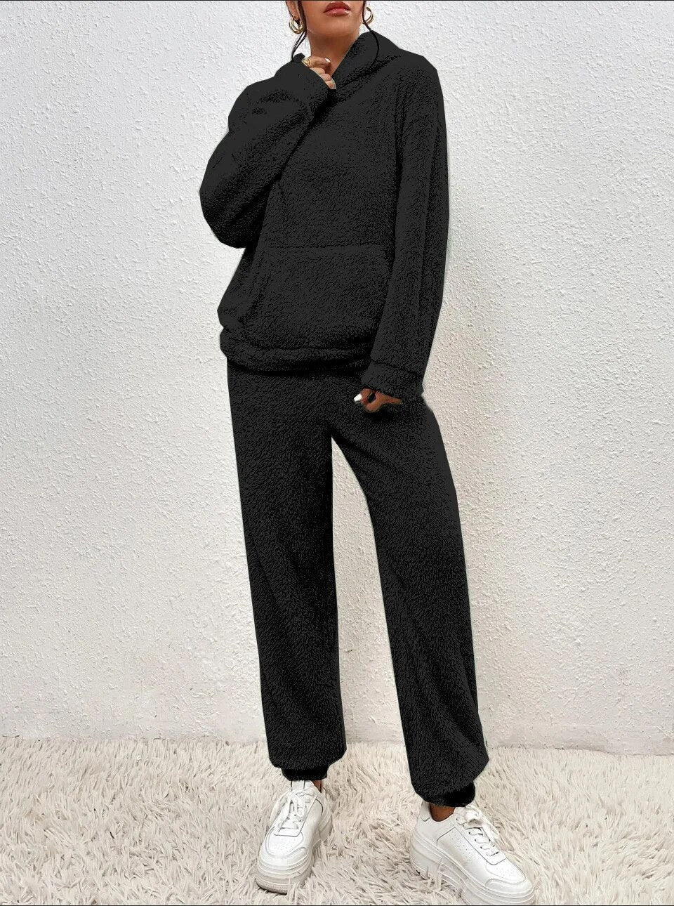 Sienna Teddy Loungewear Set – Warm, Zacht & Stijlvol