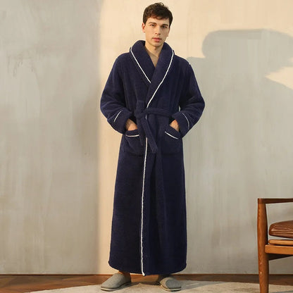 Luxe Winterbadjas met Omslagkraag – Ultiem Comfort en Warmte