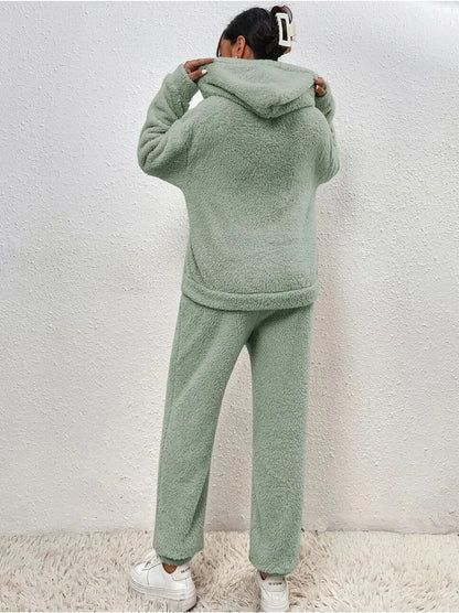 Sienna Teddy Loungewear Set – Warm, Zacht & Stijlvol