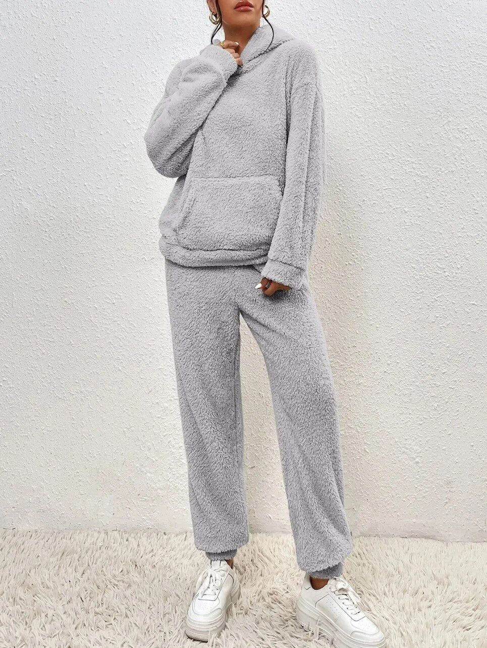 Sienna Teddy Loungewear Set – Warm, Zacht & Stijlvol
