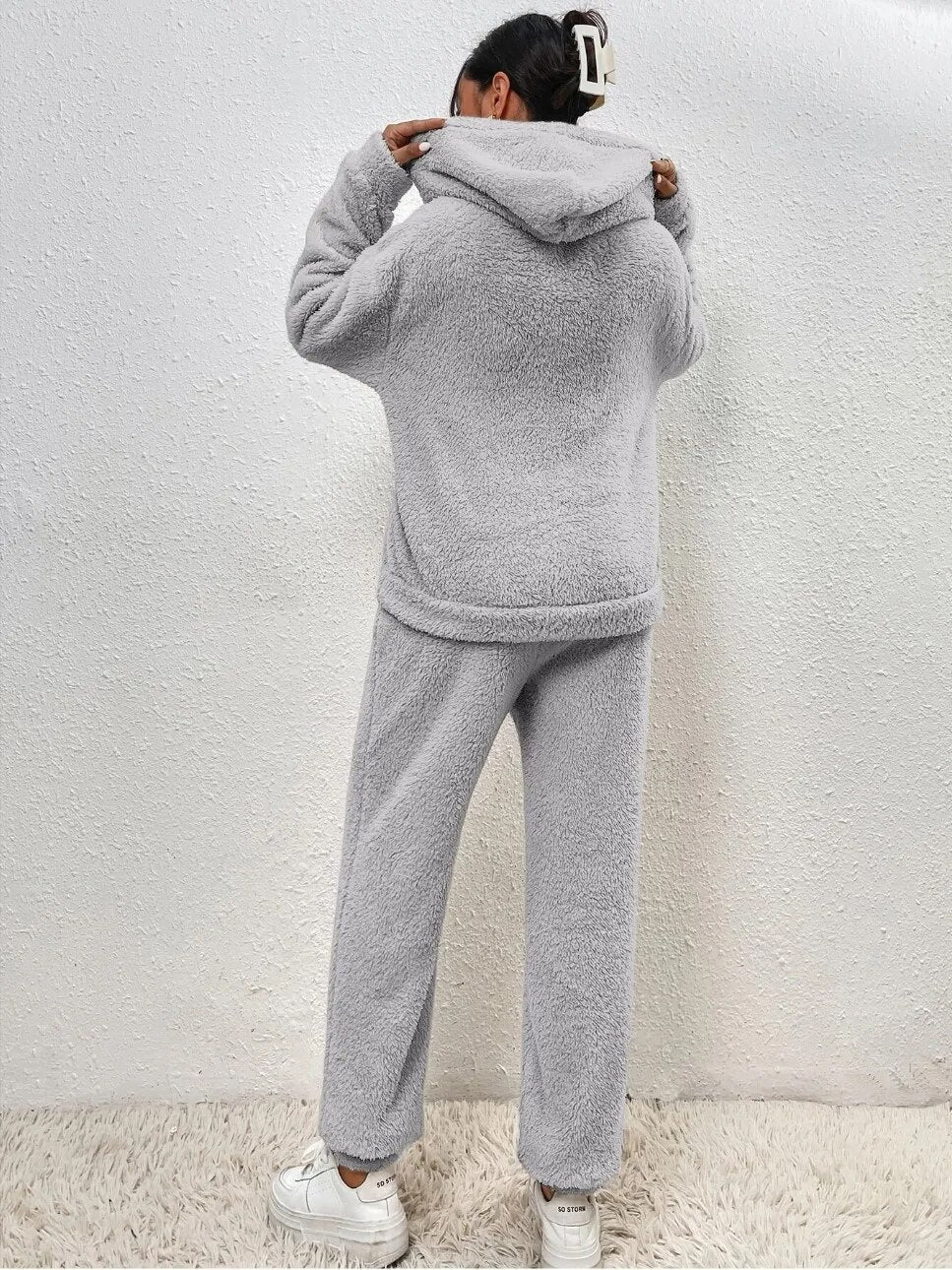 Sienna Teddy Loungewear Set – Warm, Zacht & Stijlvol