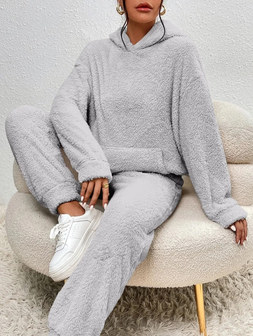 Sienna Teddy Loungewear Set – Warm, Zacht & Stijlvol