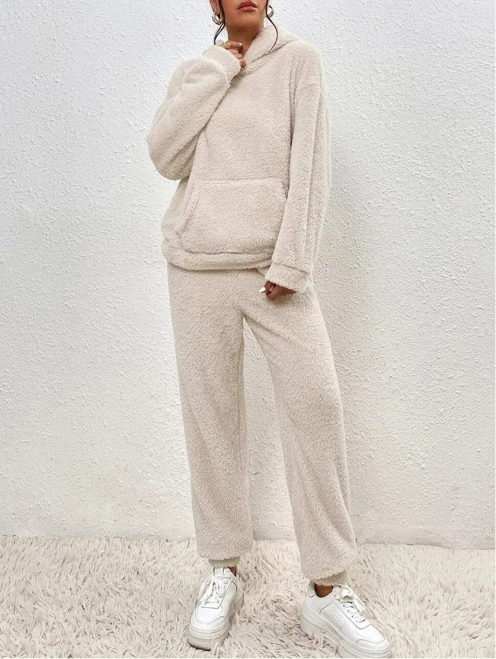 Sienna Teddy Loungewear Set – Warm, Zacht & Stijlvol