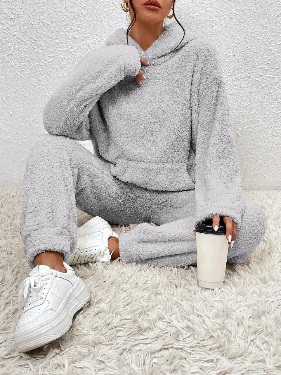 Sienna Teddy Loungewear Set – Warm, Zacht & Stijlvol