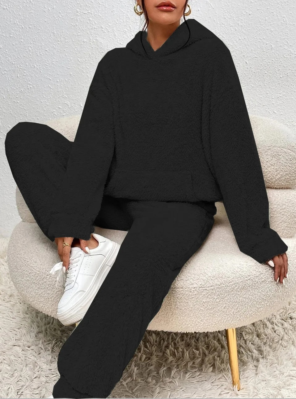 Sienna Teddy Loungewear Set – Warm, Zacht & Stijlvol