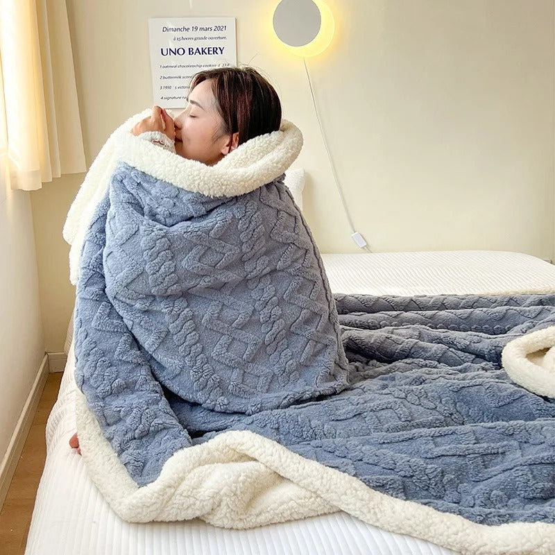 Luxe Winterdeken van Lamswol en Fleece – WarmWool